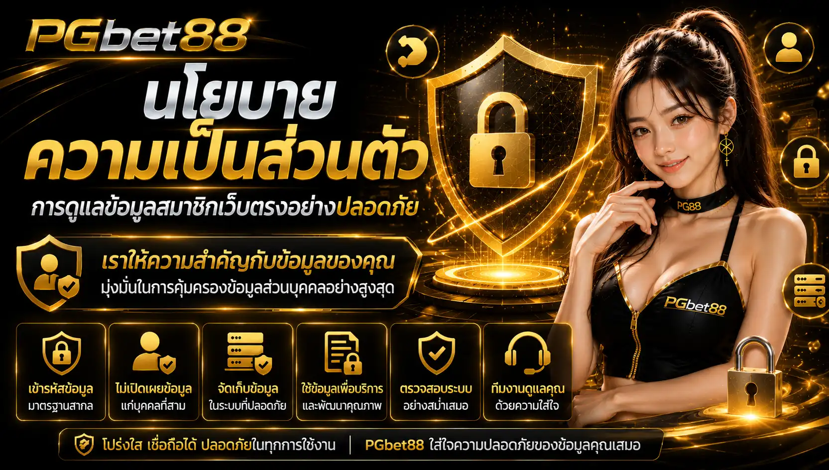 นโยบายความเป็นส่วนตัว pgbet88 การดูแลข้อมูลสมาชิก
